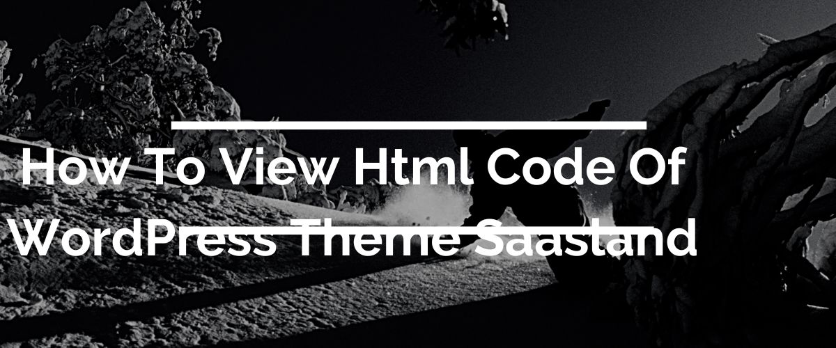 How To View Html Code Of WordPress Theme Saasland